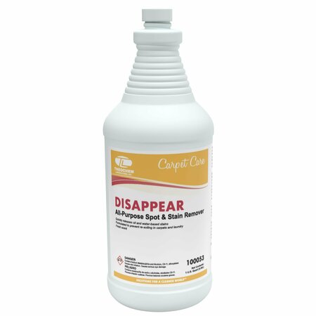 THEOCHEM DISAPPEAR - 12/1 QT CASE, Spot and Stain Remover, 12PK 100053-99990-1Q